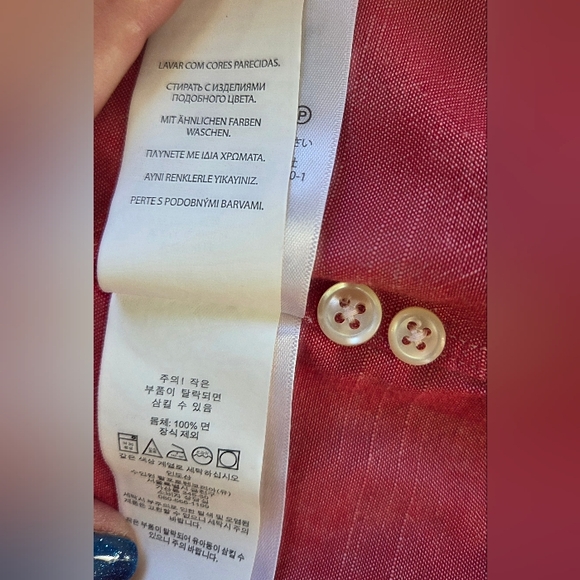 RALPH LAUREN Mens Big & Tall Button Down Oxford Shirt Size 5XB Heather Pink - Picture 9 of 12